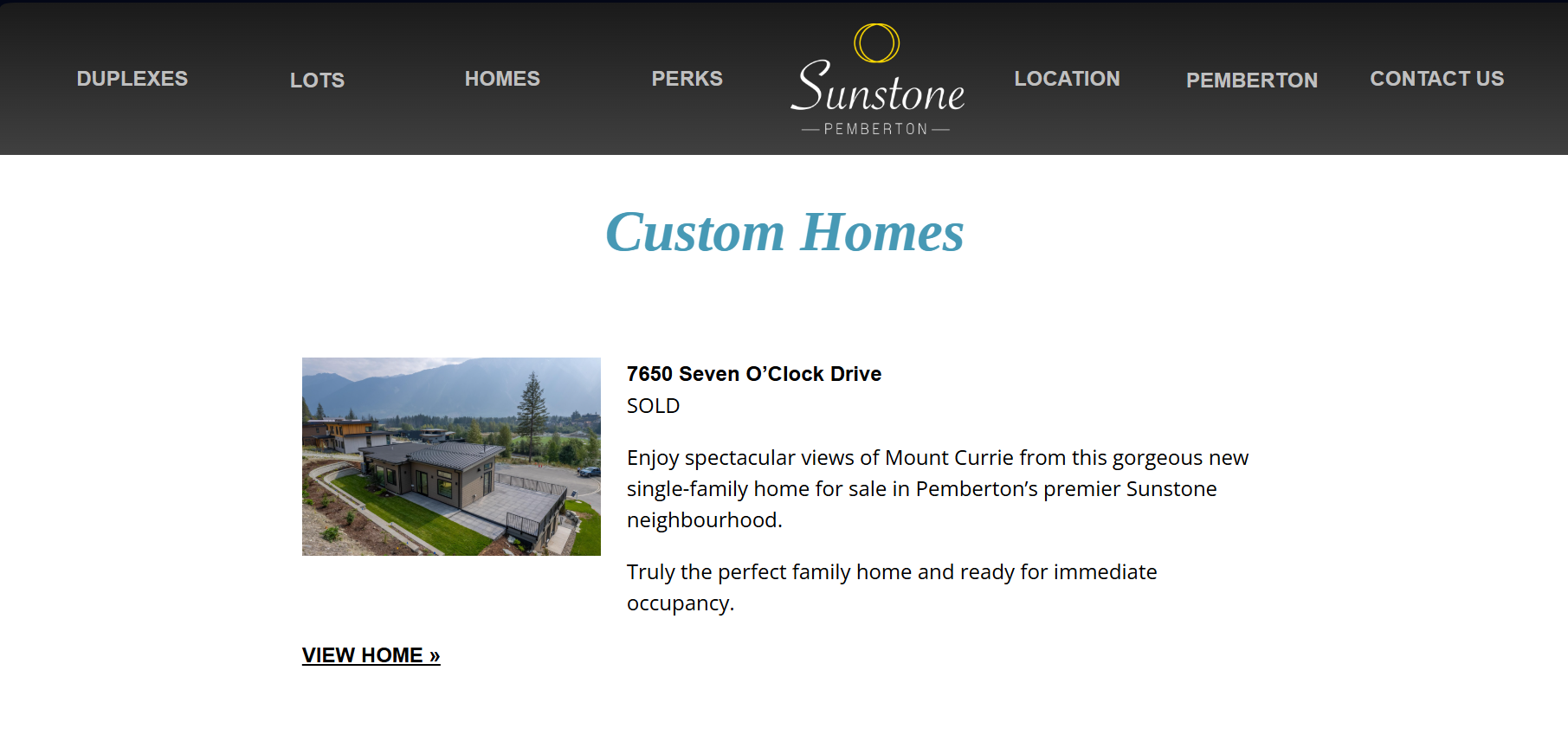 Sunstone Development, Pemberton